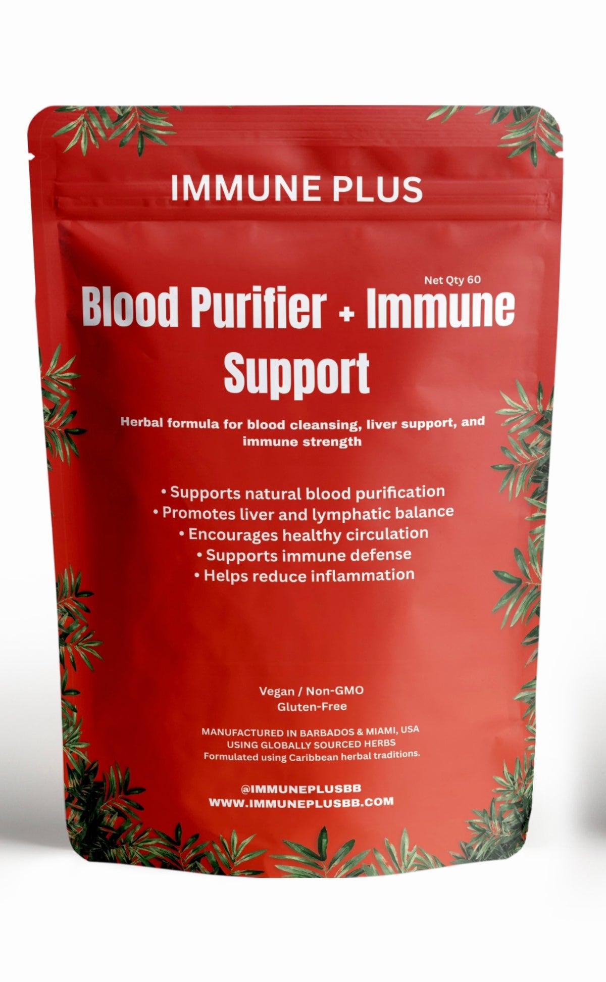 Immune Plus Pack Rouge | Gélules végétales à base de Moringa et de Sureau