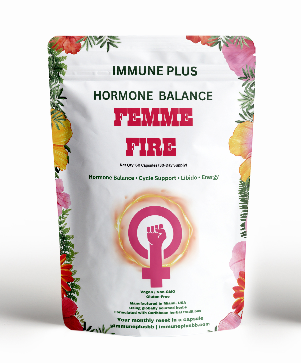 Femme Fire Women's Herbal Wellness Capsules | Wildcrafted Daily Blend
