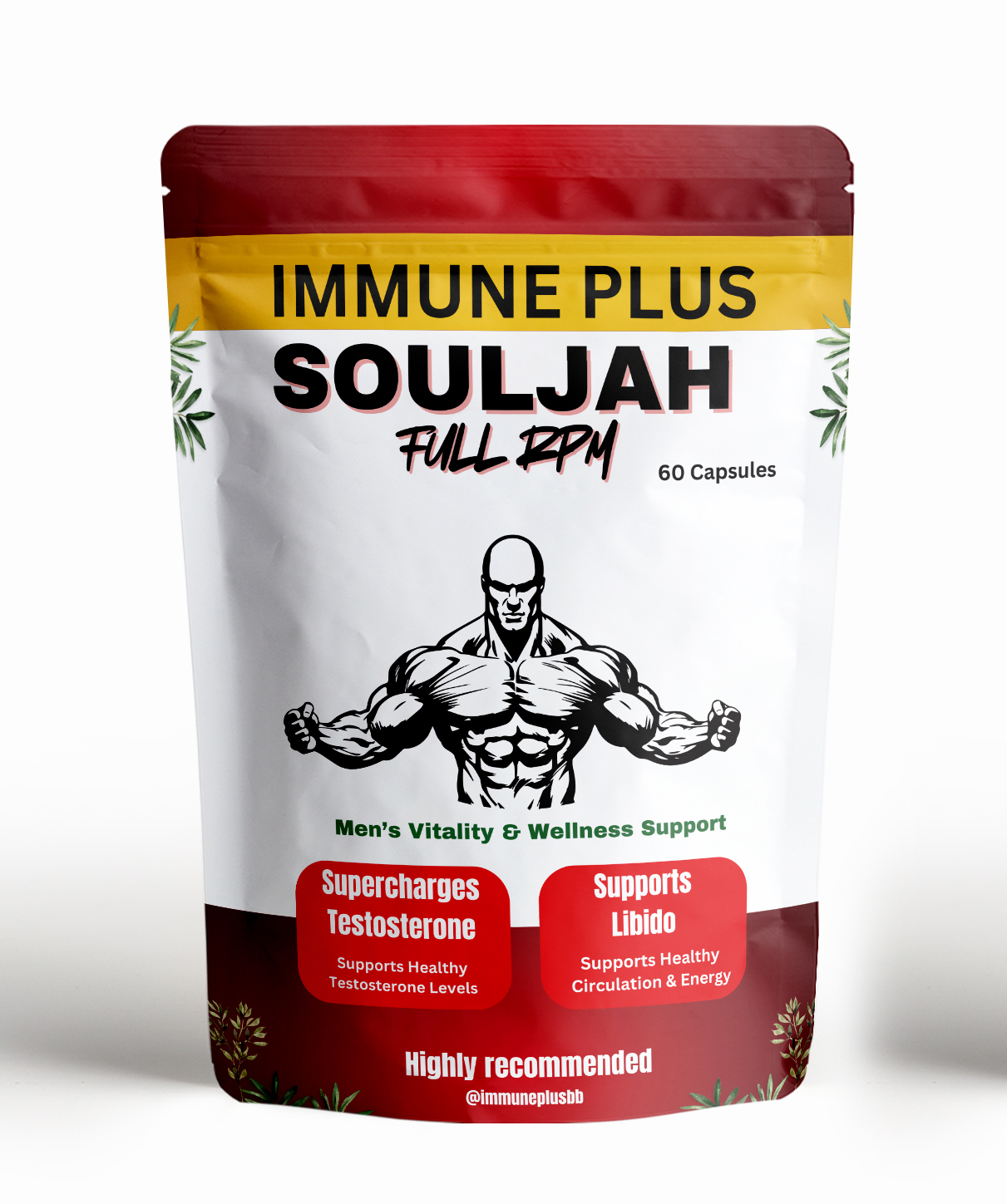 SoulJah Men's Herbal Wellness Capsules | Wildcrafted Daily Blend